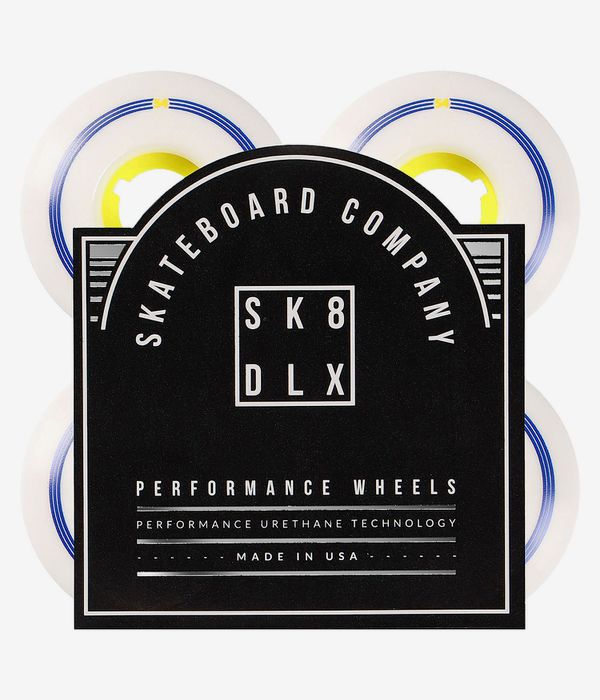 skatedeluxe Retro Rollen (white yellow) 54mm 100A 4er Pack