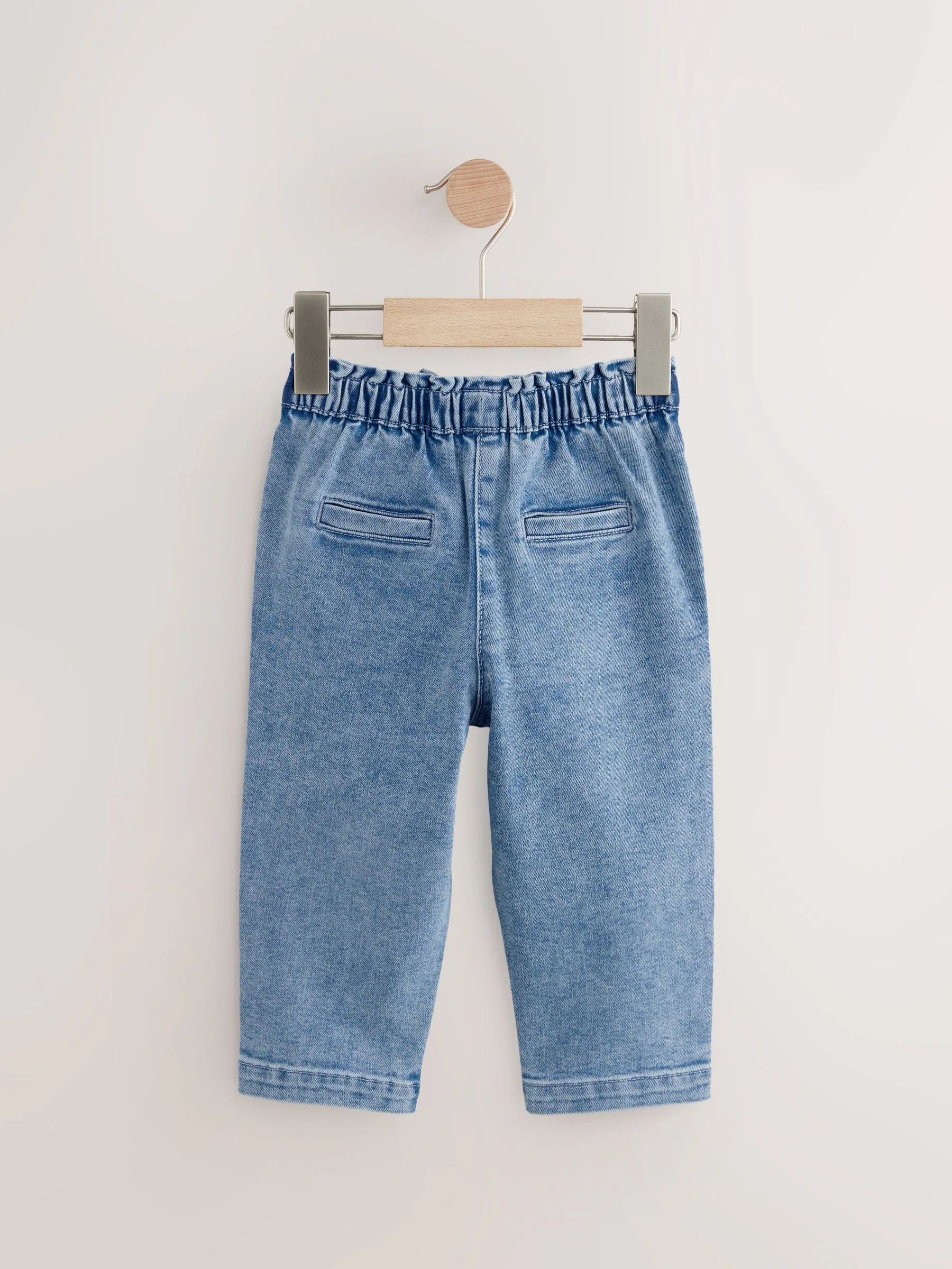 Light wash - Jeans met gestrikte taille (3 mnd-7 jr)