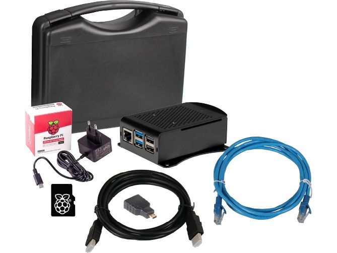 jOY-iT Entwicklerboard Raspberry Pi5, 4 GB Set, SD, PSU, Ca Singleboard-Computer-Starterkit mit Arm Cortex-A76 Quadcore Prozessor