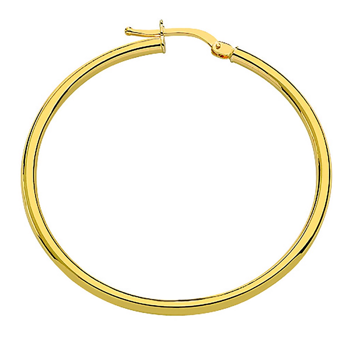 Boucles d'oreilles créoles or jaune 18 carats 40 mm