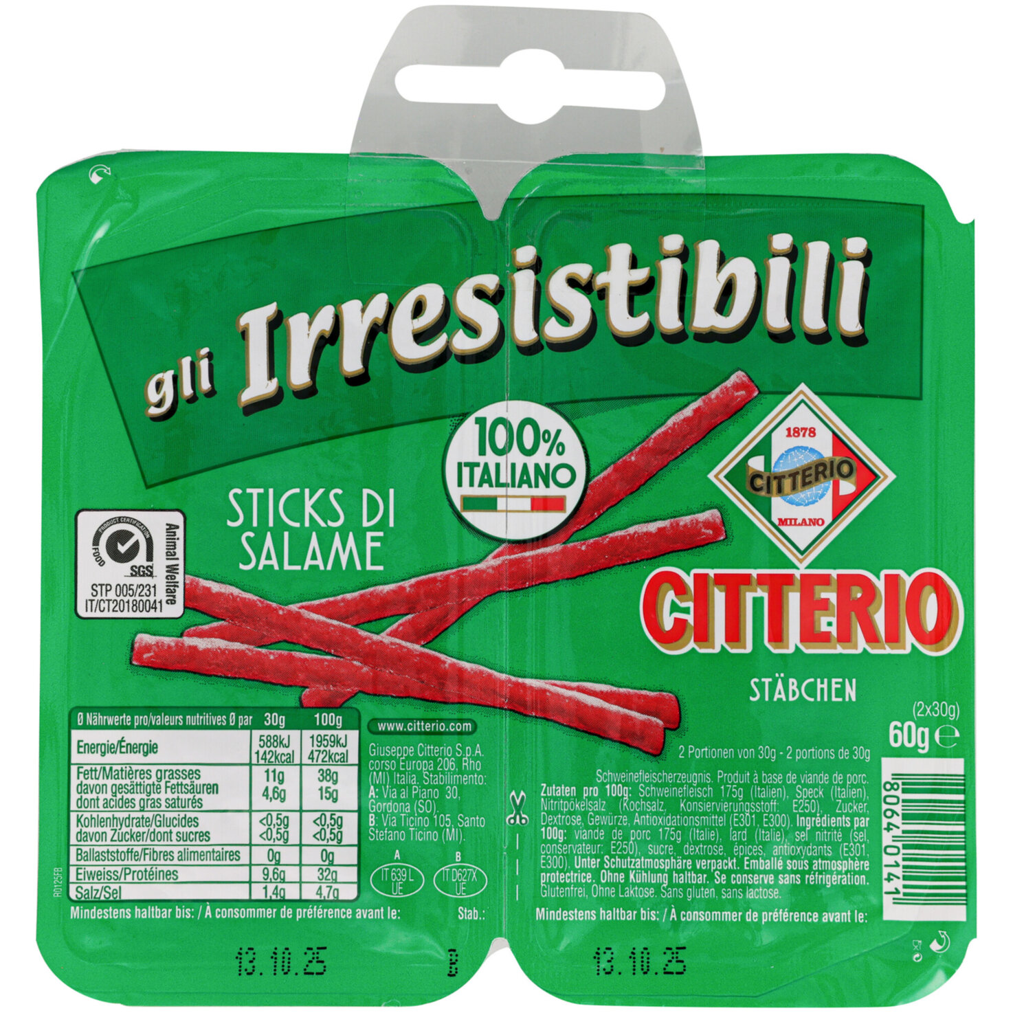 Citterio Salame Bastoncini