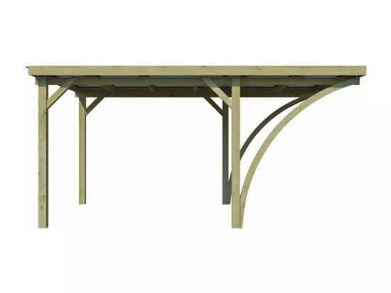 Carport en bois et panneaux ondulés 3x5 m Lido
