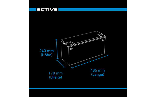 Ective LC BT 12 V LiFePO4 Lithium Versorgungsbatterie