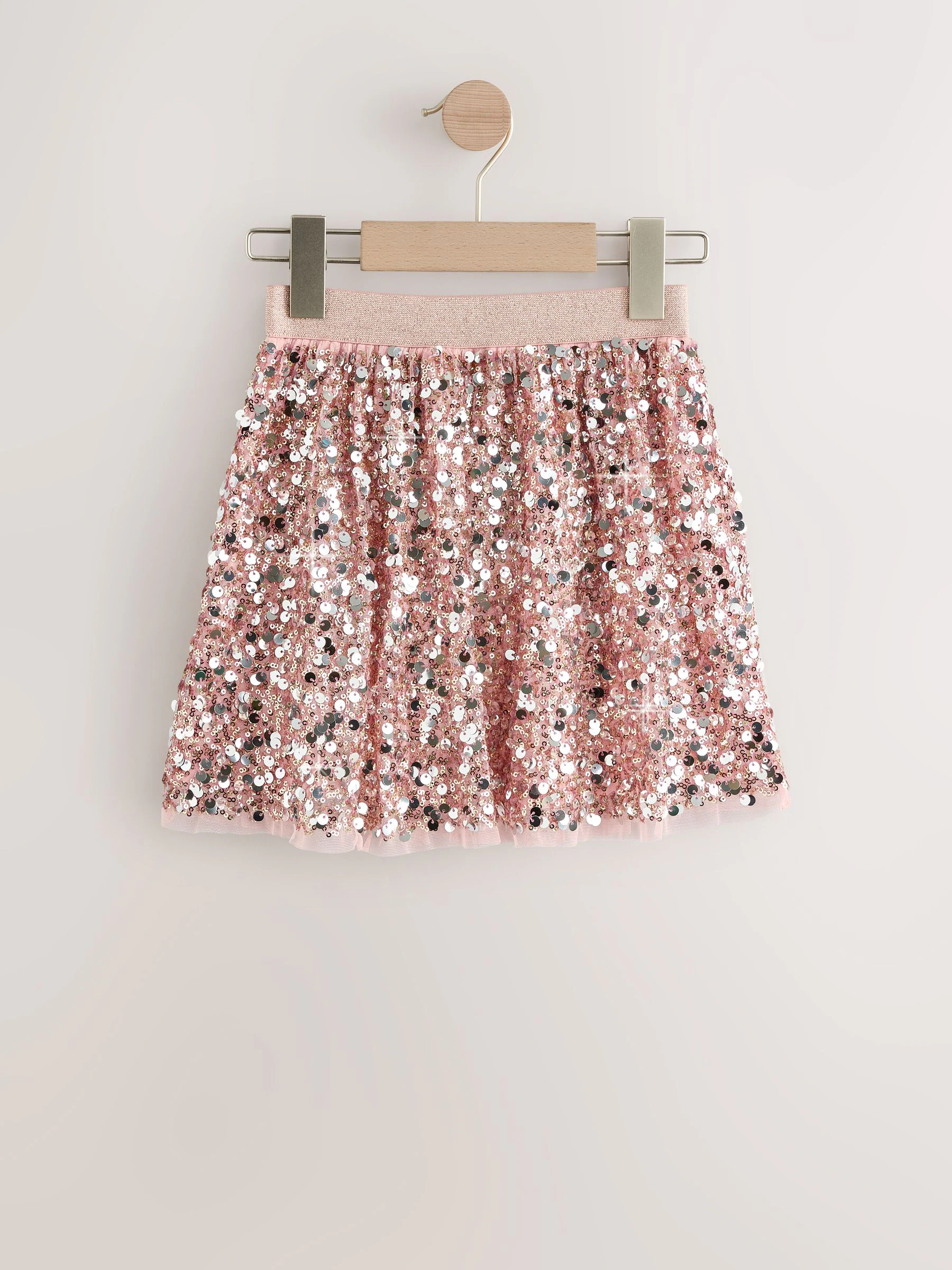 Champagne-goud - Bubble rok met pailletten (3-16jaar)