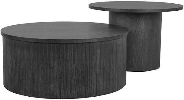 Salontafelset Zwart Oliva ⌀70  x H40 cm
