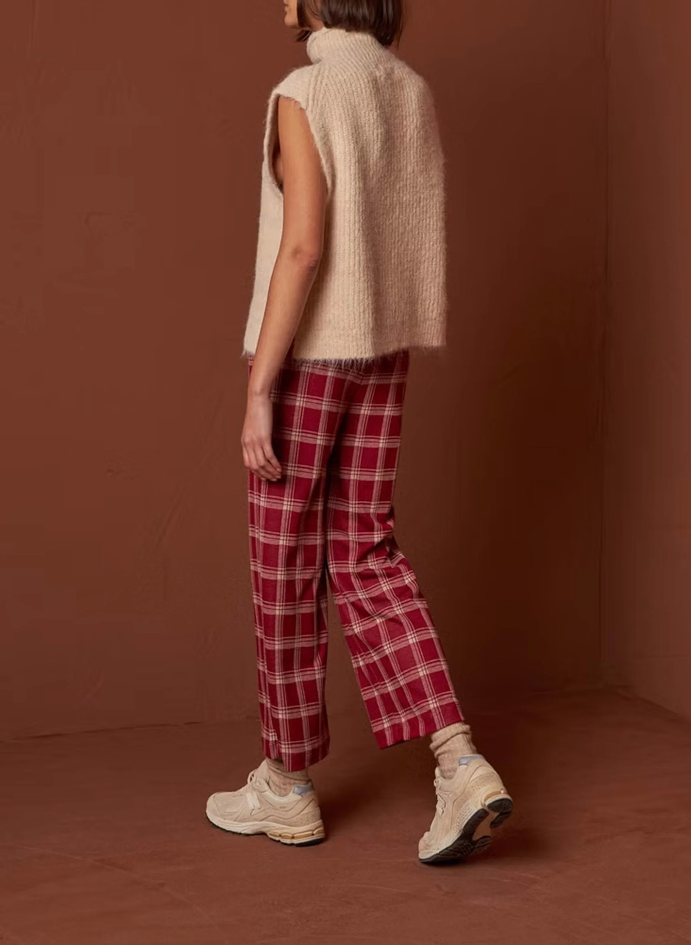 Pull col montant| Blanc