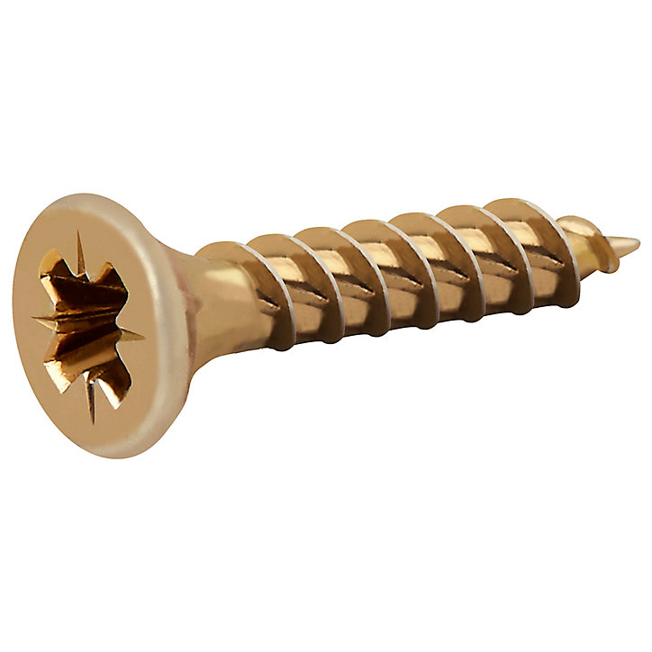 Vis à bois Turbodrive Premium pozidriv zinguée jaune 4x20 mm - 100 pièces