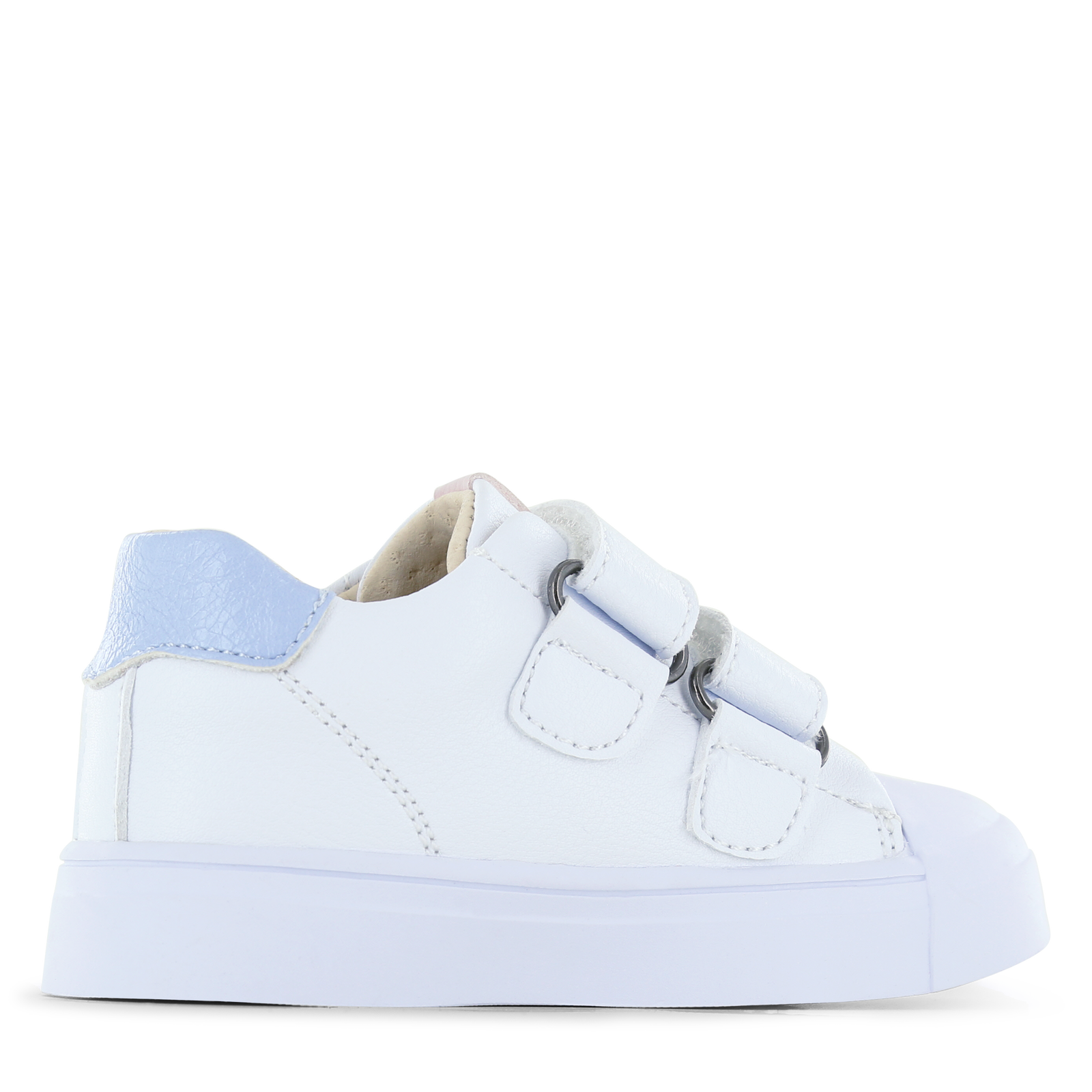 Shoesme weißer Sneaker mit rosa Streifen