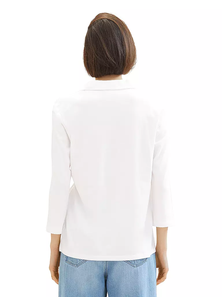 TOM TAILOR Langarmshirt weiss