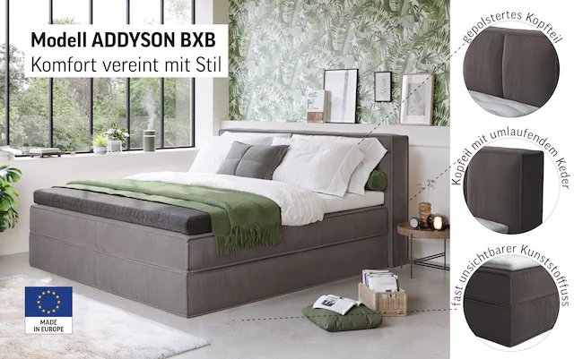 LeGer Home by Lena Gercke Boxspringbett »Addyson« Härtegrade H2, H3 und H4 wählbar,  Boxspringbett inkl. Topper, 2 Matratzen