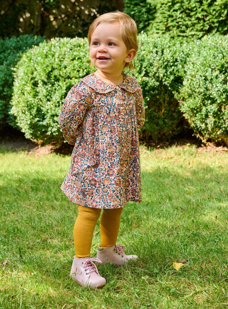Robe rose pâle à imprimé fleuri