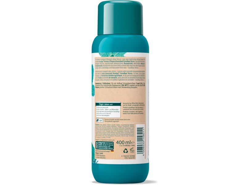 Kneipp Badezusatz Goodbye Stress Natürliches Aroma-Pflegeschaumbad mit frischem Duft