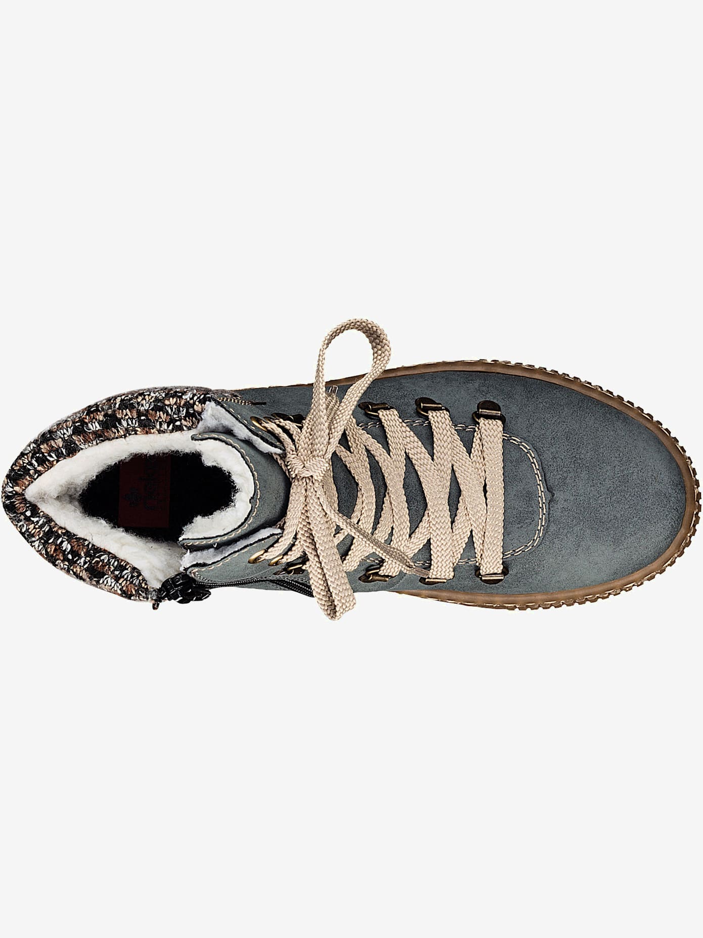 Bottines d'hiver logo estampé et couture contrastée