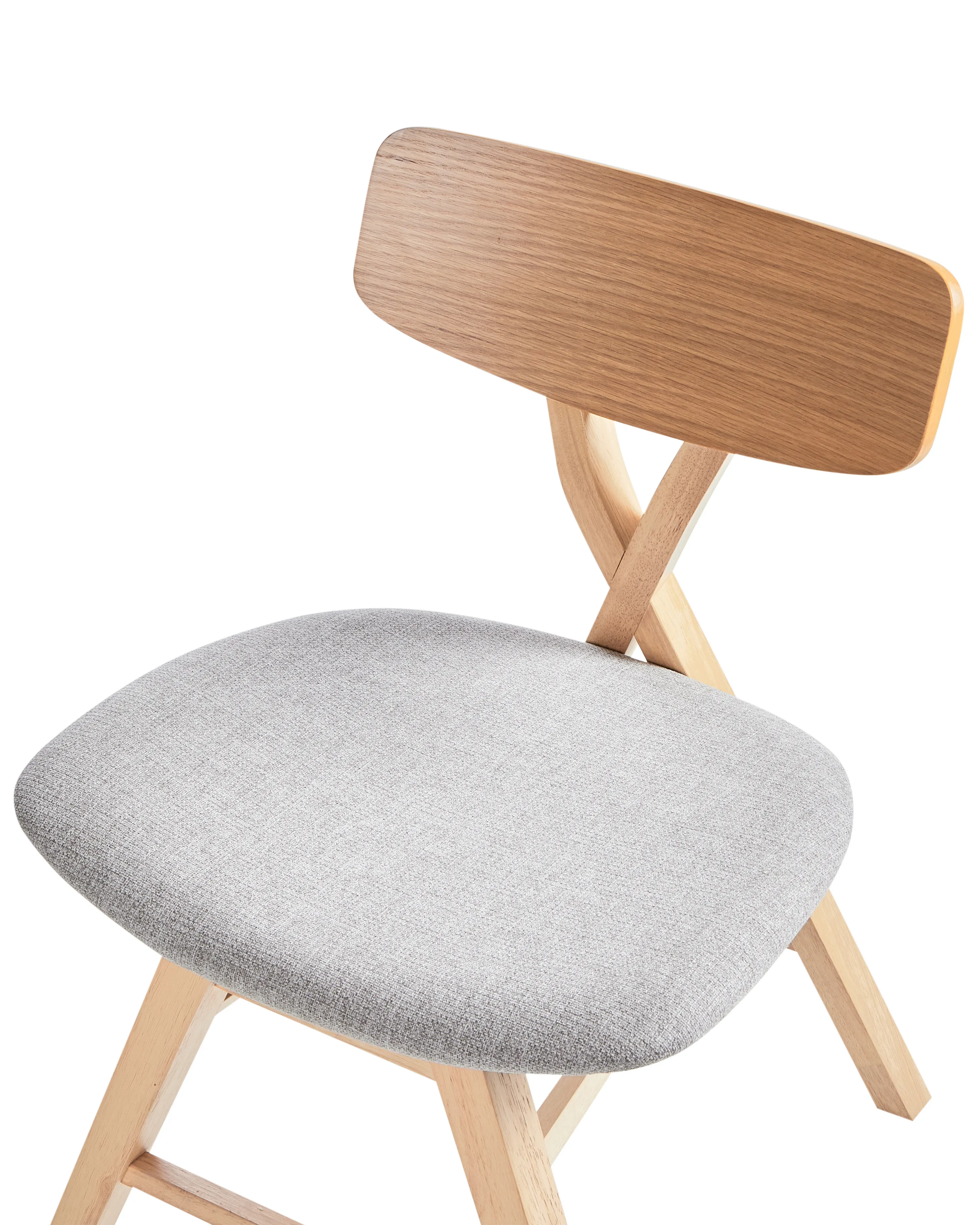 Set van 2 eetkamerstoelen LELAND Hout Lichtbruin