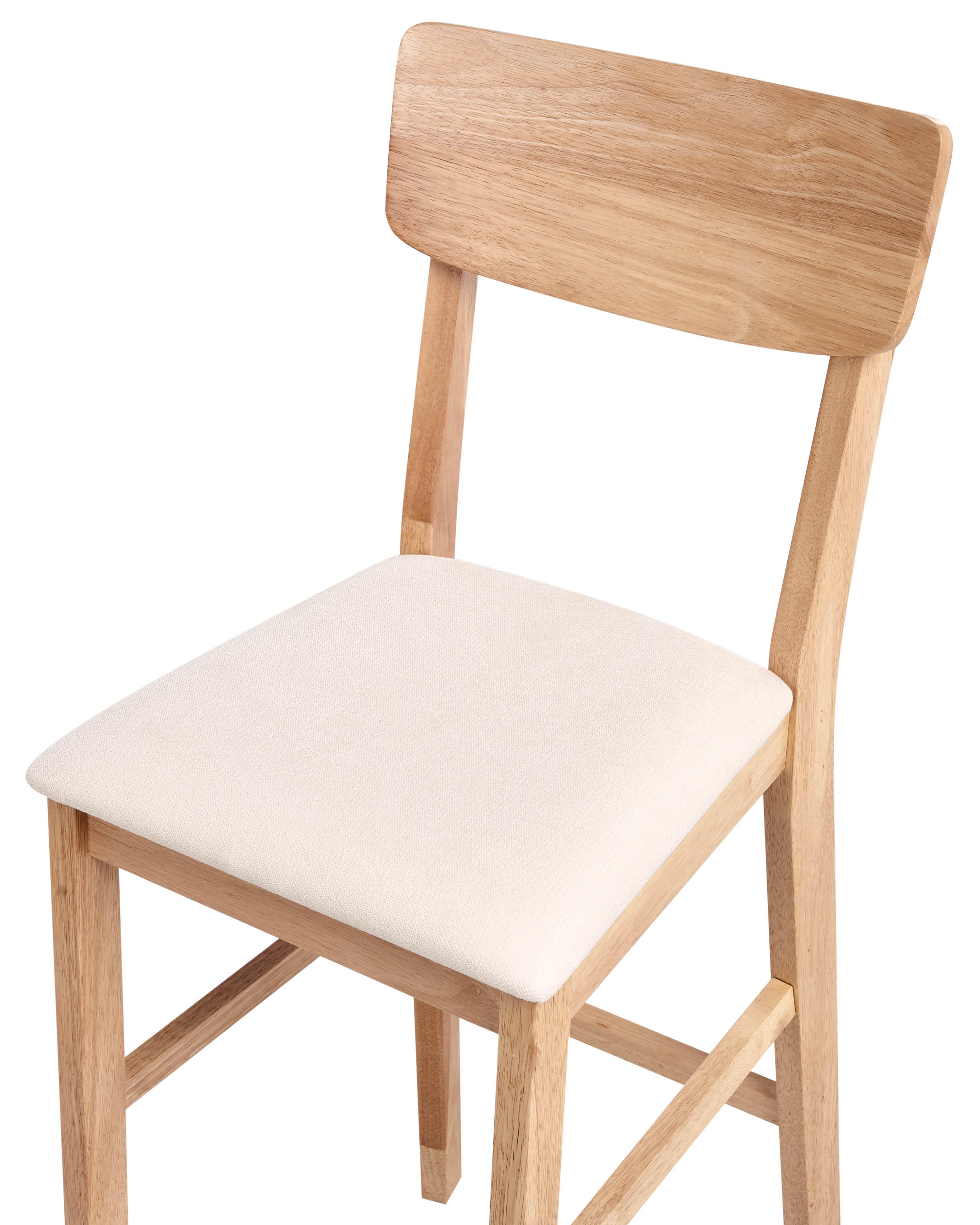 Set van 2 barstoelen AMBLER Hout Lichtbruin/beige