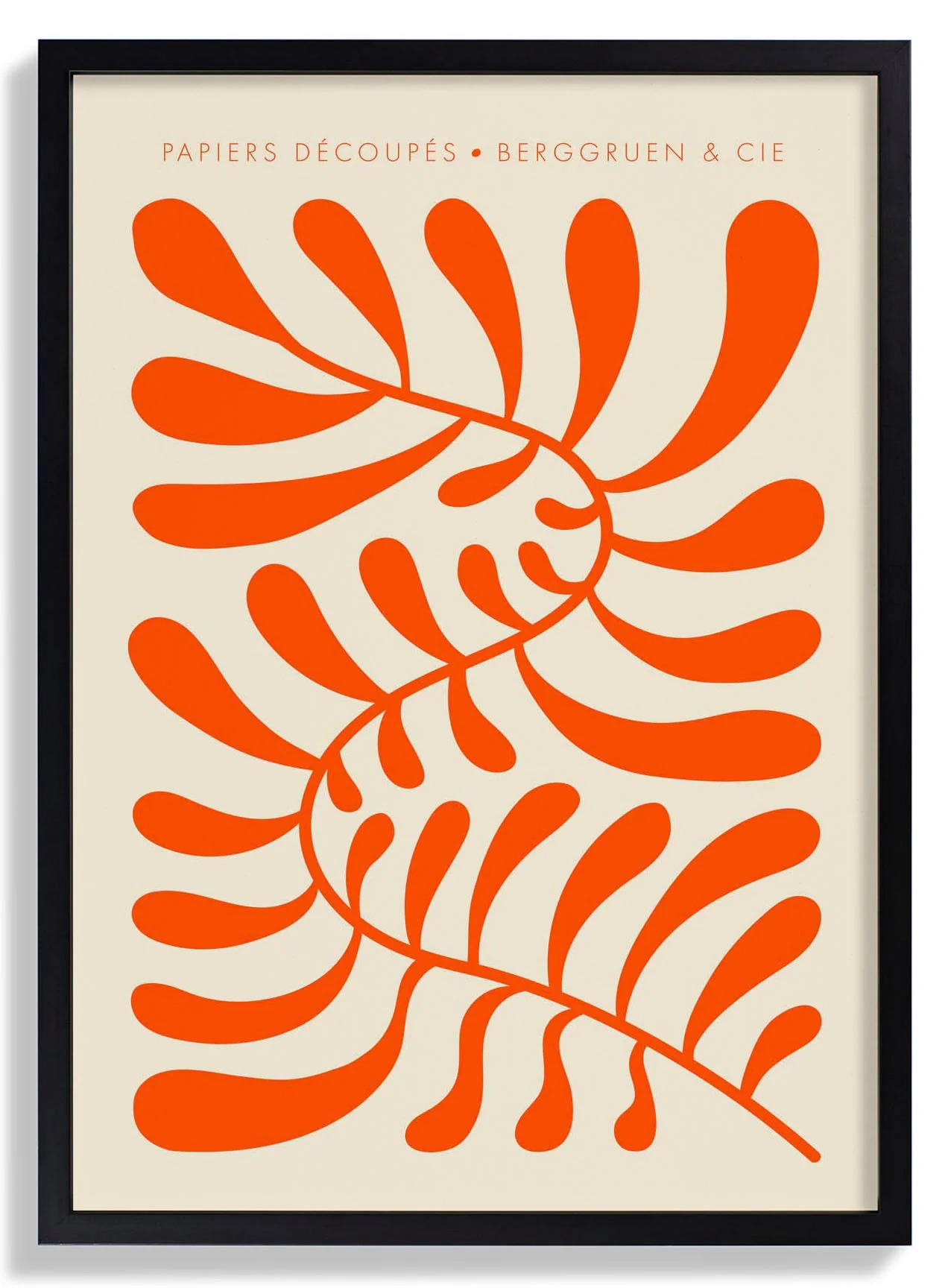 Orange Papiers Découpés Kunstausstellung