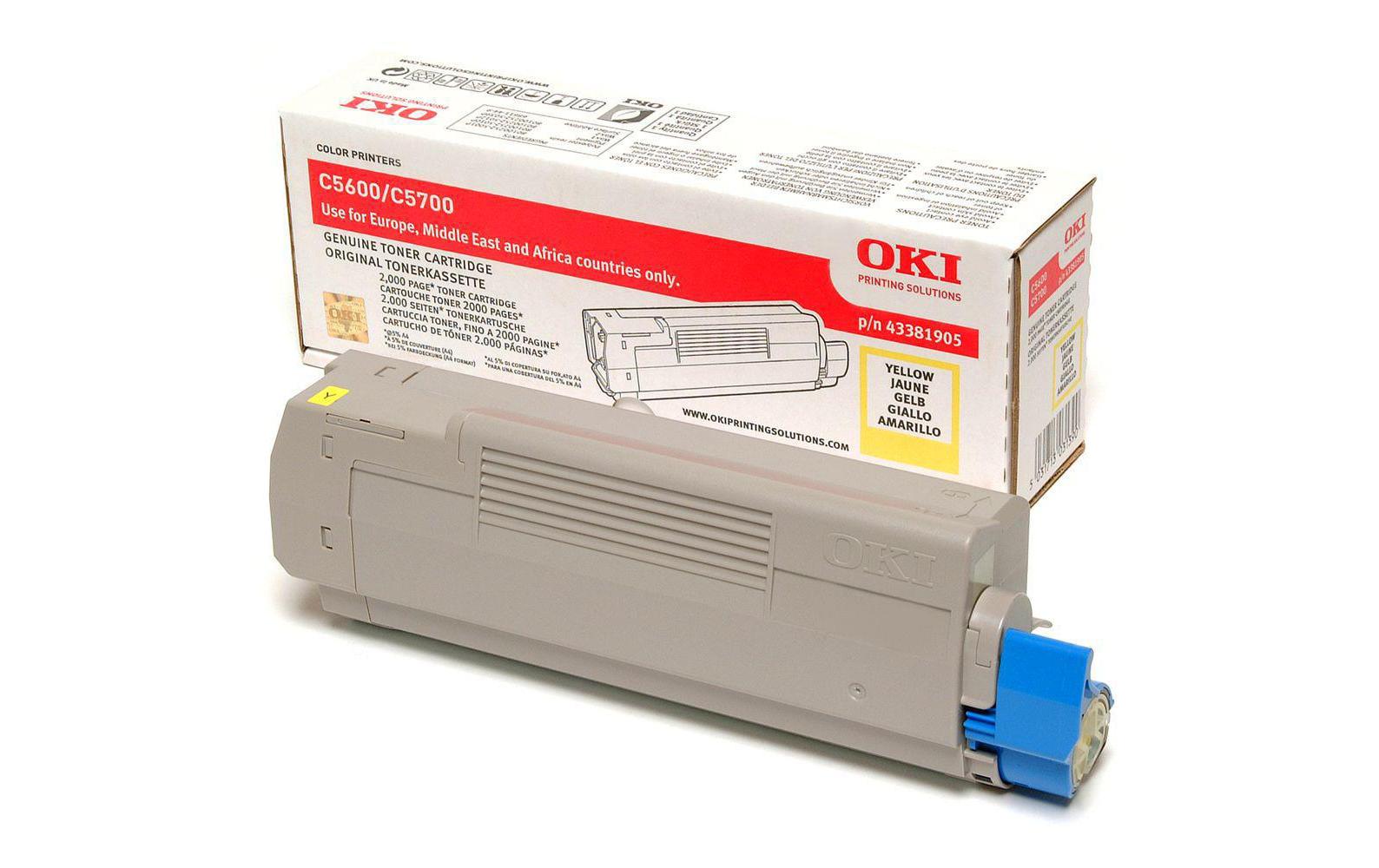 Toner 43381905 Yellow<br>zu OKI 5700/5600