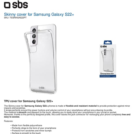 SBS Samsung S22+ cover - sort