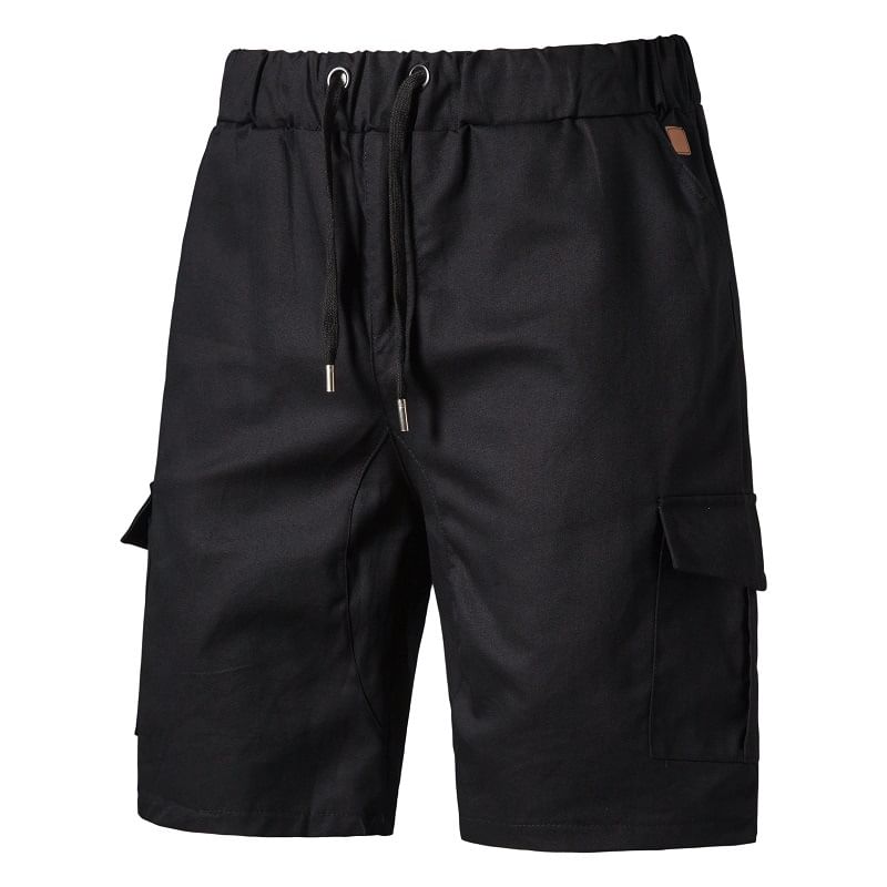 Aozora - Effen cargoshorts met trekkoordtaille