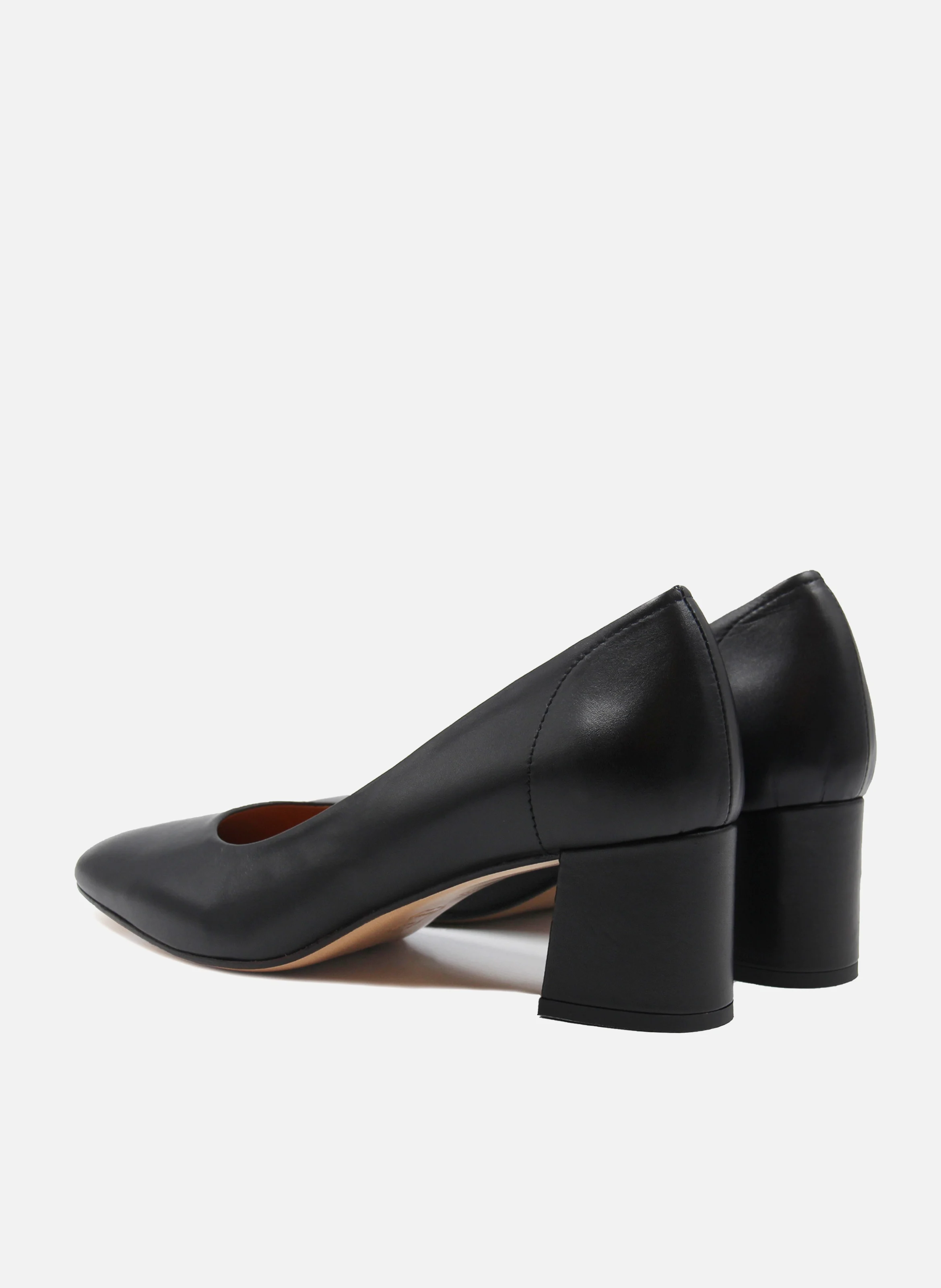 Escarpins rétro cuir lisse | Noir