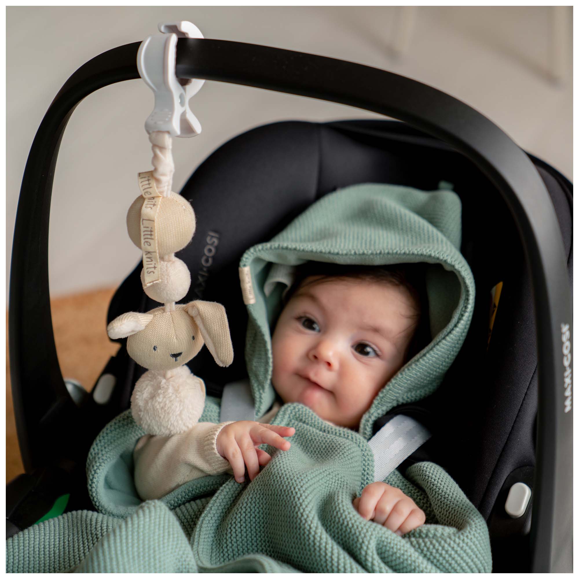 Prénatal wikkeldeken Little Knits groen