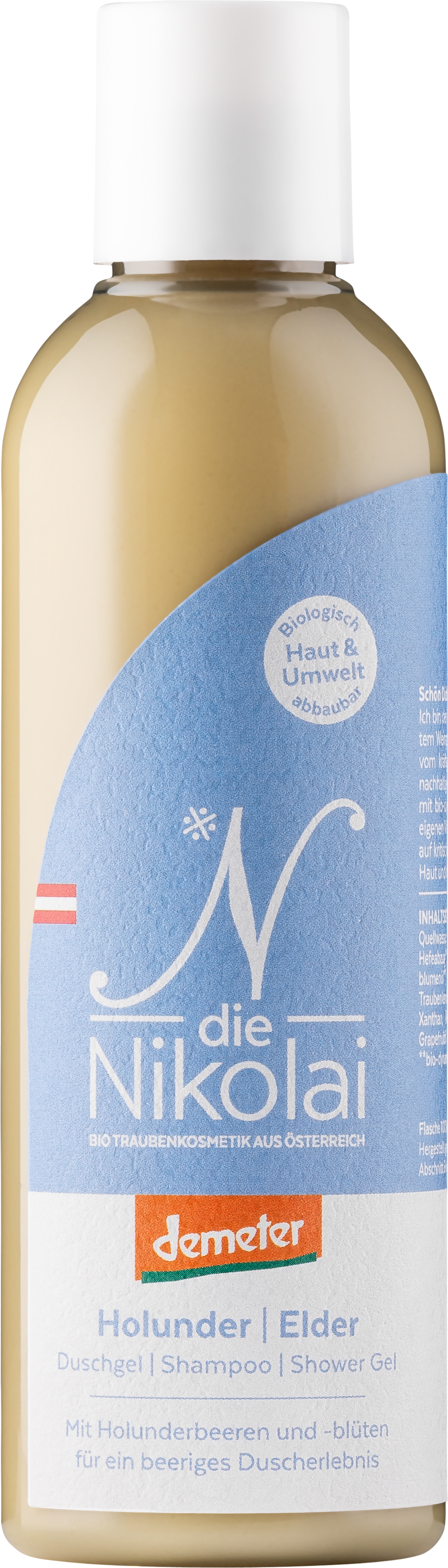 dieNikolai  Holunder Duschgel & Shampoo, 200 ml