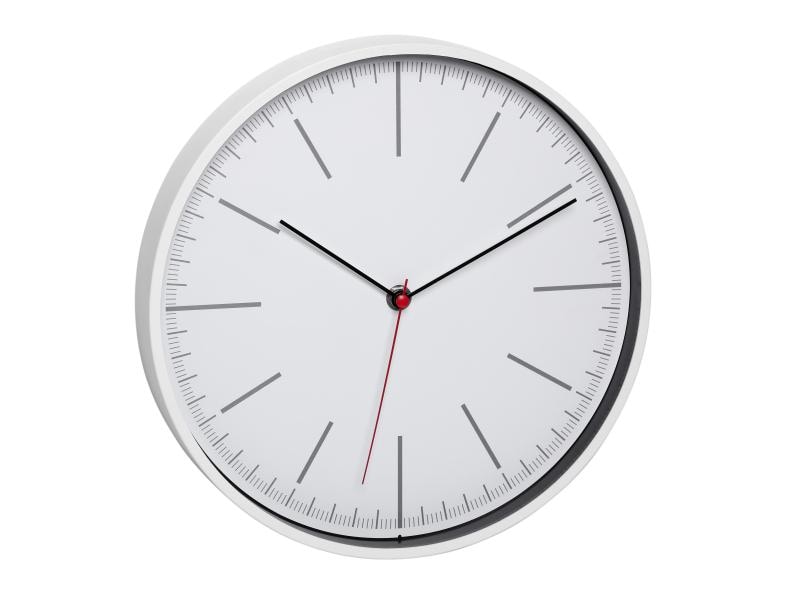 TFA Dostmann Wanduhr Ø 28 cm, Weiss Analoge Wanduhr