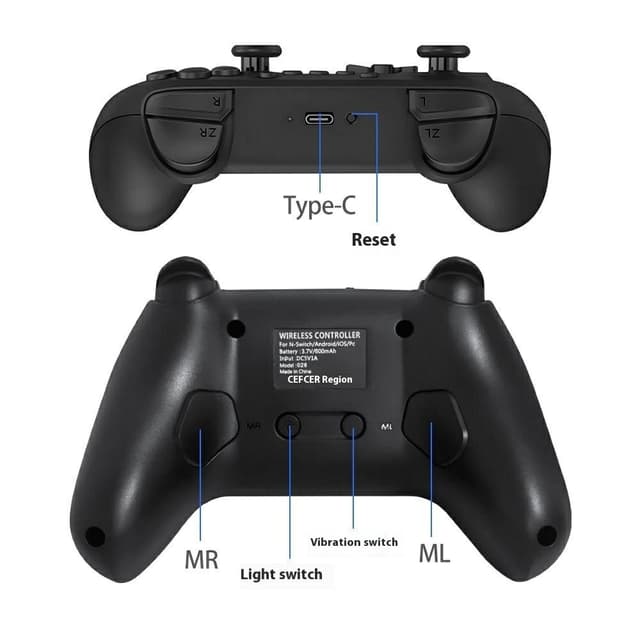 Kompatibel med Nintendo Switch Pro Wireless Game Controller Bluetooth Gamepad Controller