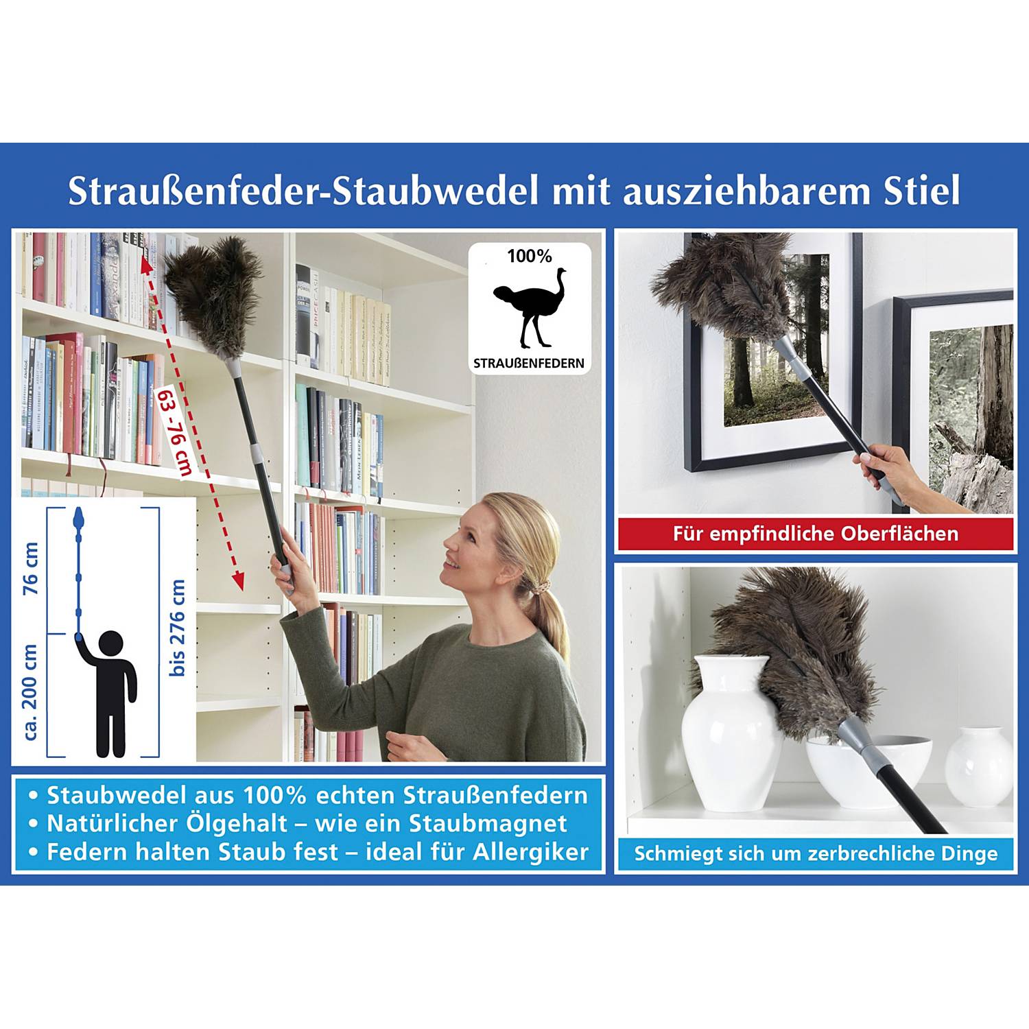 Wenko Straußenfeder Staubwedel