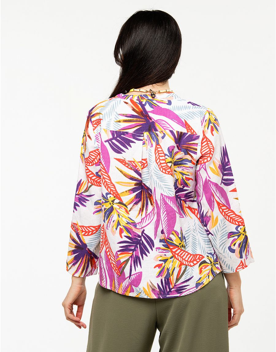 Blouse 100% lin blanc