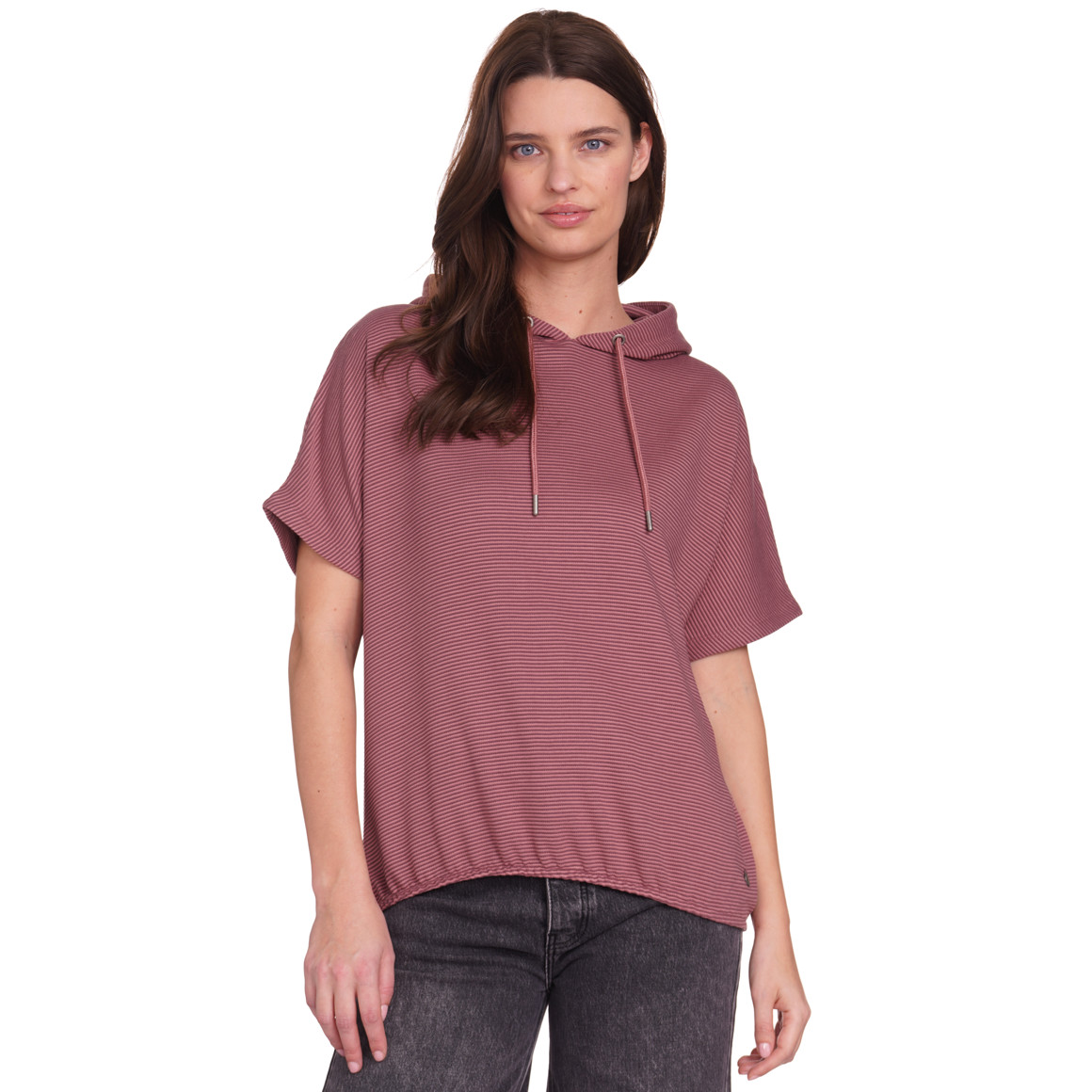 Gina Benotti Damen T-Shirt mit Kapuze lila / rosa