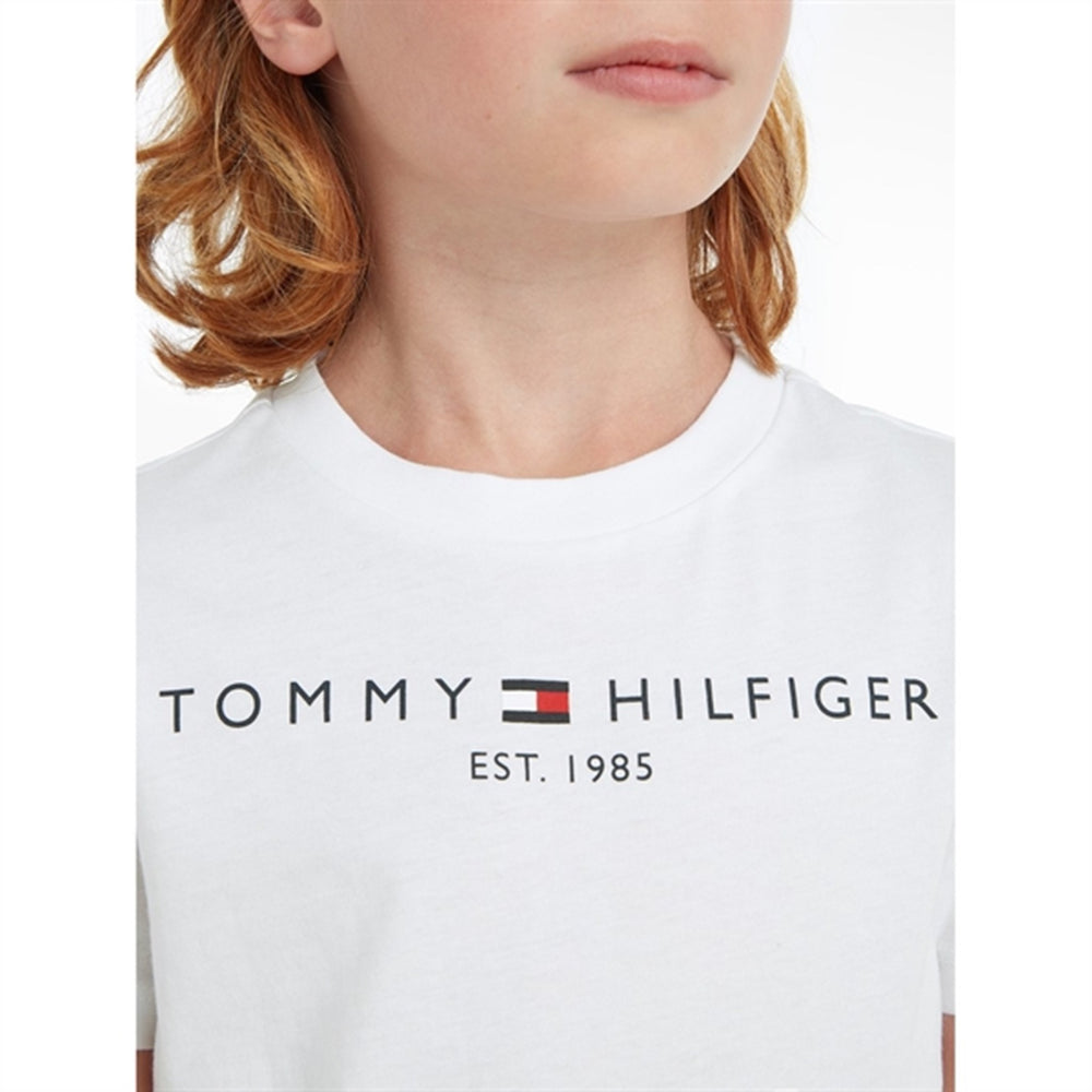 Essential T-shirt White - Tommy Hilfiger → Luksusbaby.dk