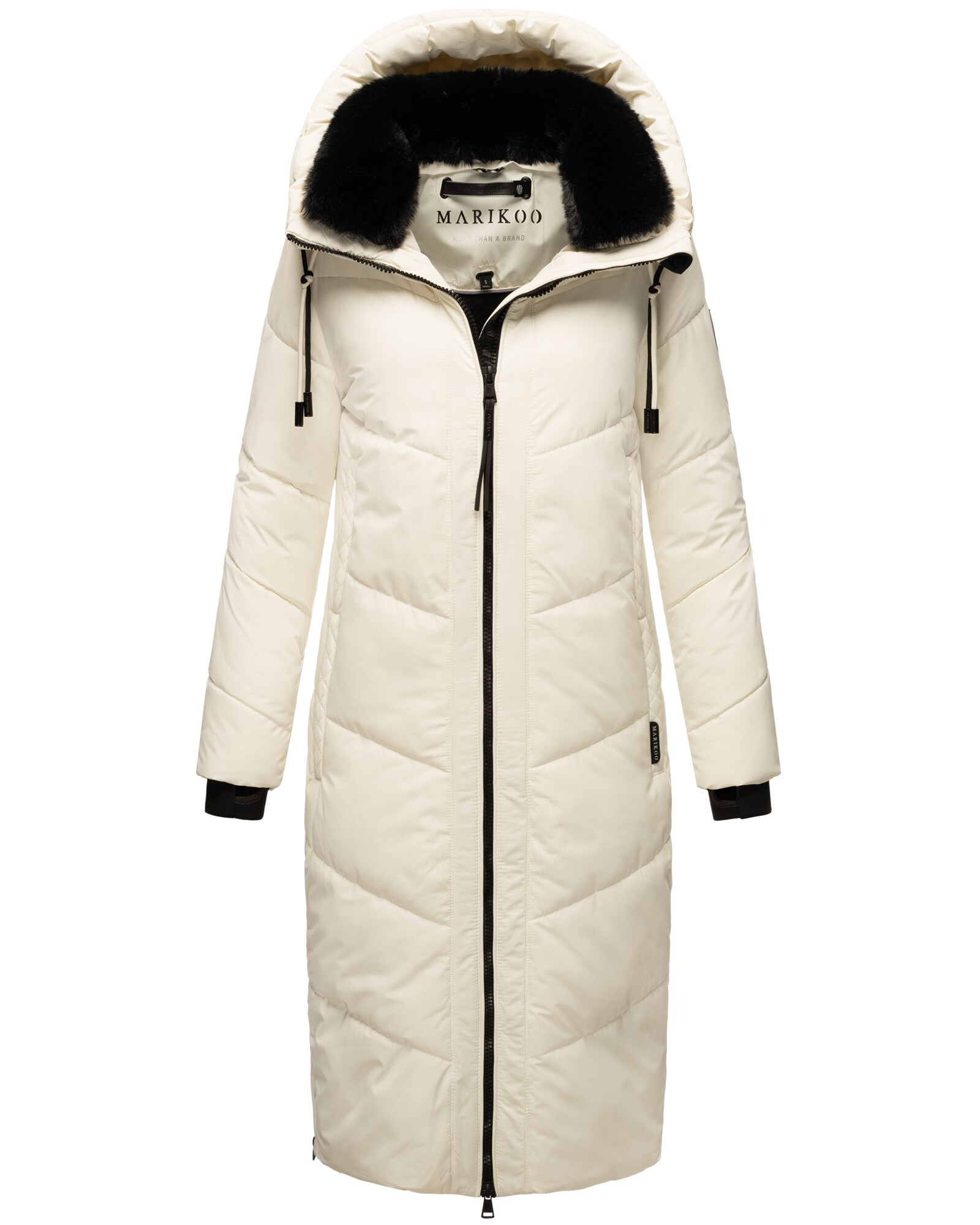 MARIKOO Damen Winter Steppmantel Stepp Jacke Mantel Parka warm mit Kapuze Nadaree