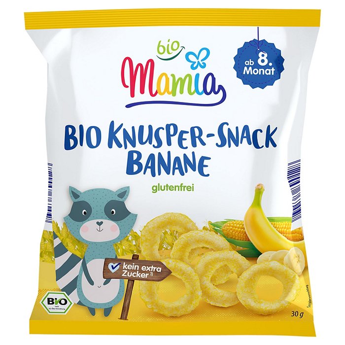 MAMIA BIO Bio-Knusper Snack 30 g, Banane