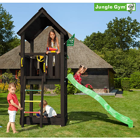 Jungle Gym Club legetårn sortmalet ekskl. slide