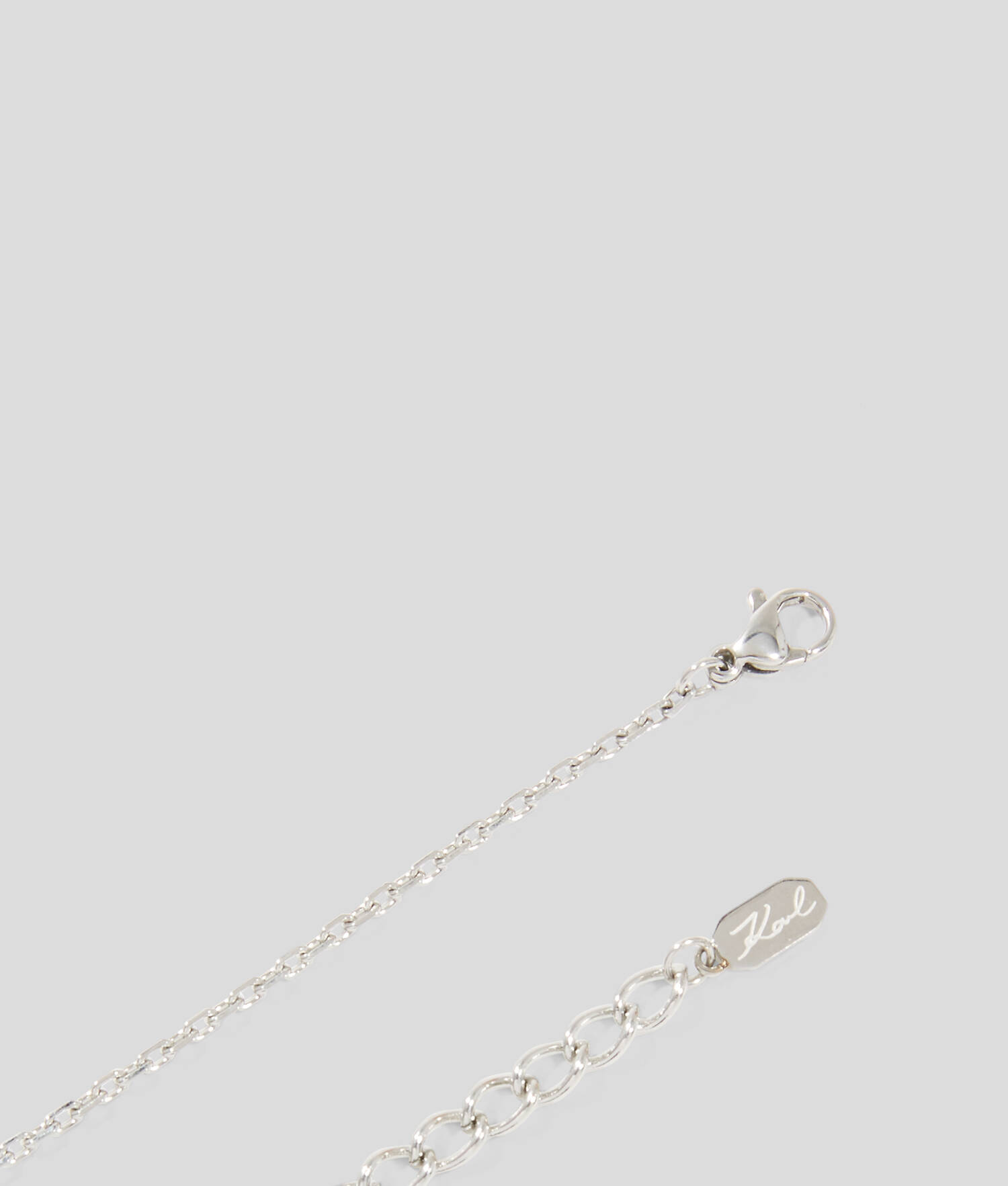 Collier à breloque en forme de cœur pavé - Argent