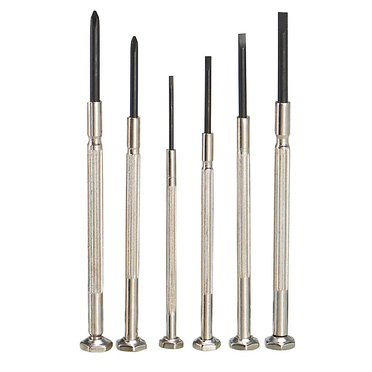 Tournevis de précisions - 6 pièces, en coffret