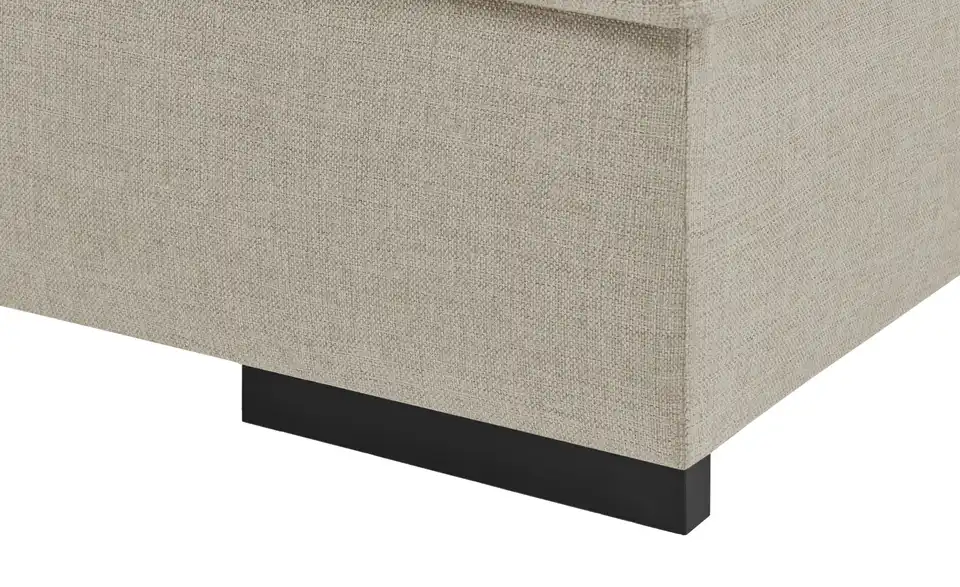 Ecksofa Rome Schlamm, Beige rechts Webstoff