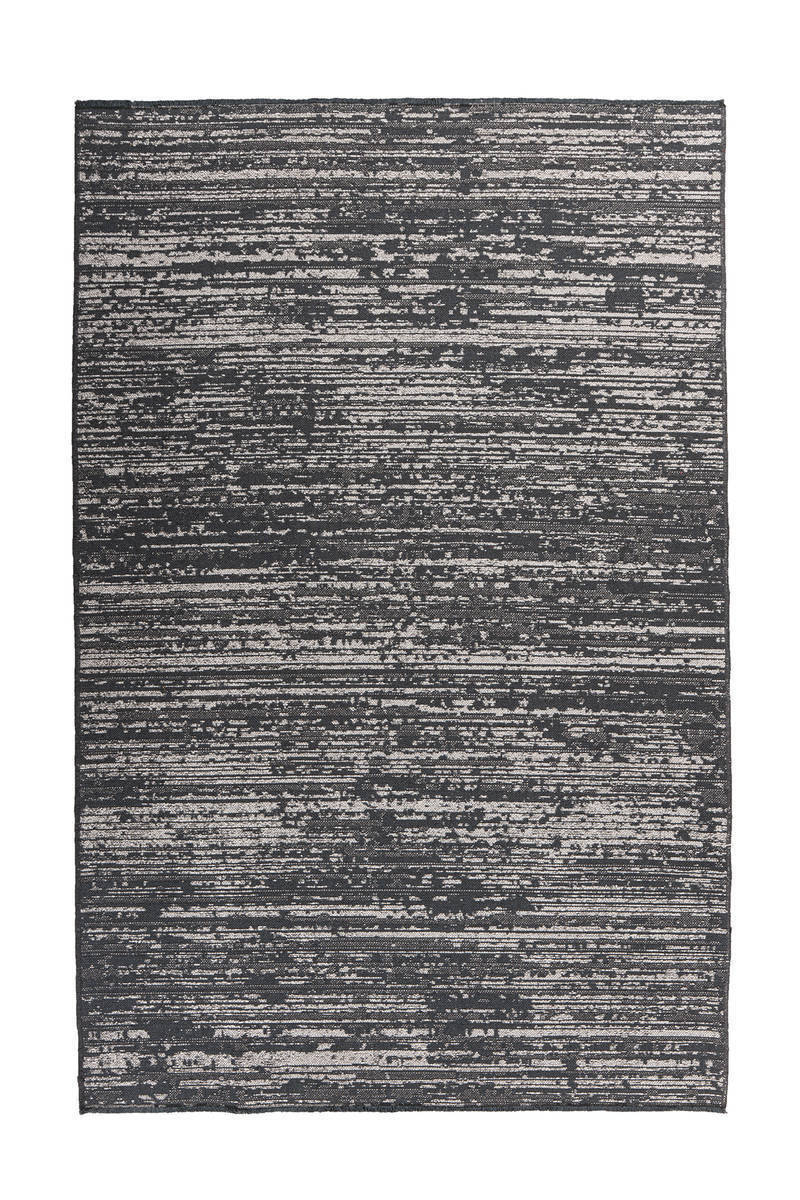 Flachgewebeteppich KALEVI 100 - grau - mit 3D-Struktur - 80x150 cm