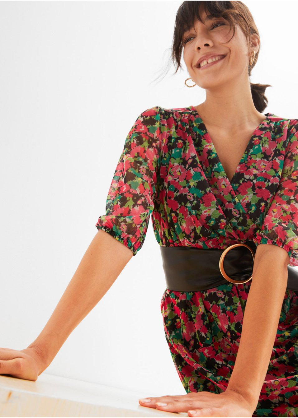 Robe en mesh imprimée