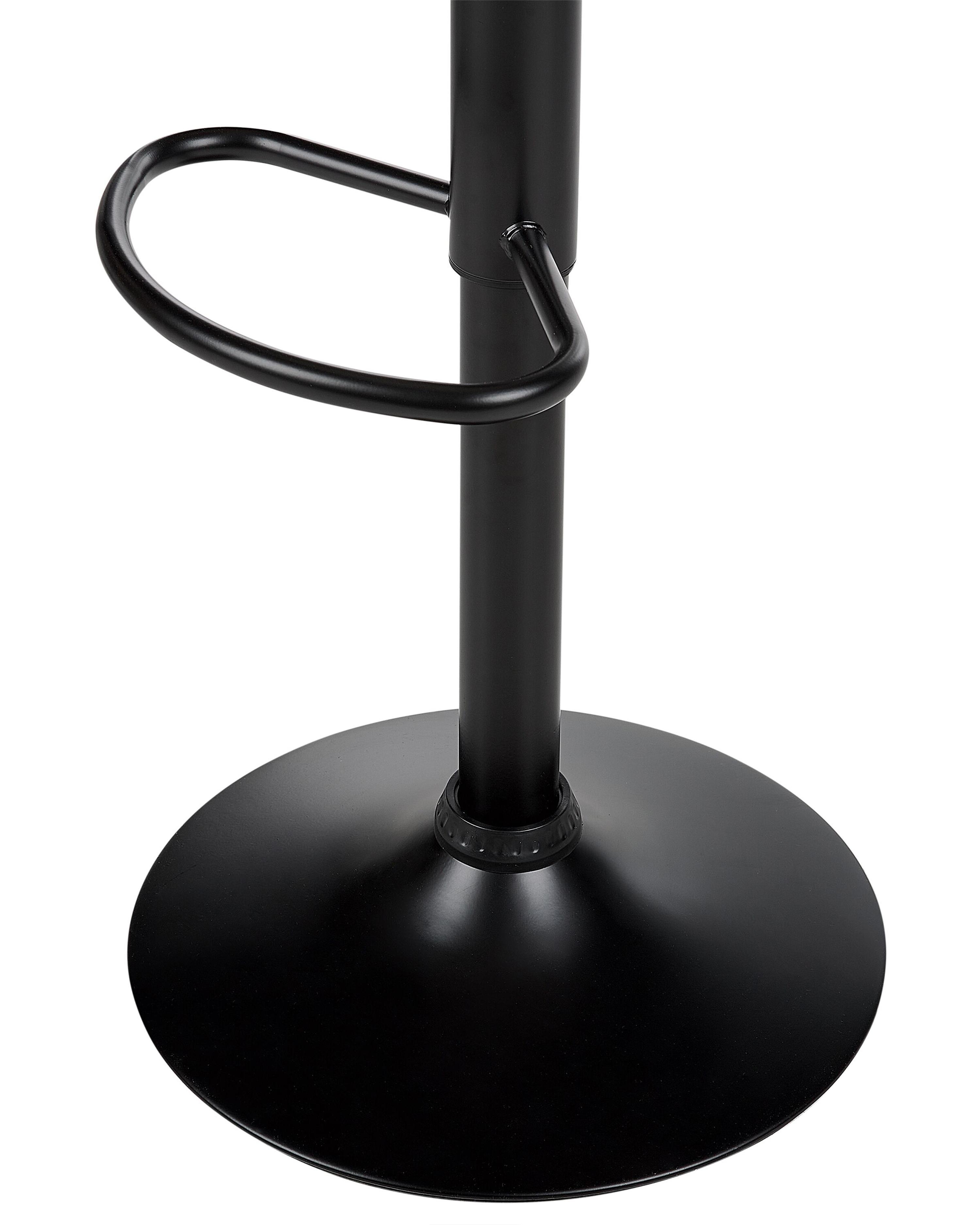 Set van 2 barstoelen VALETTA Kunstleer draaibaar Zwart