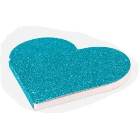 BRUNNEN Notizblock Glitter Herz, 1 Stück, 4-fach sortiert