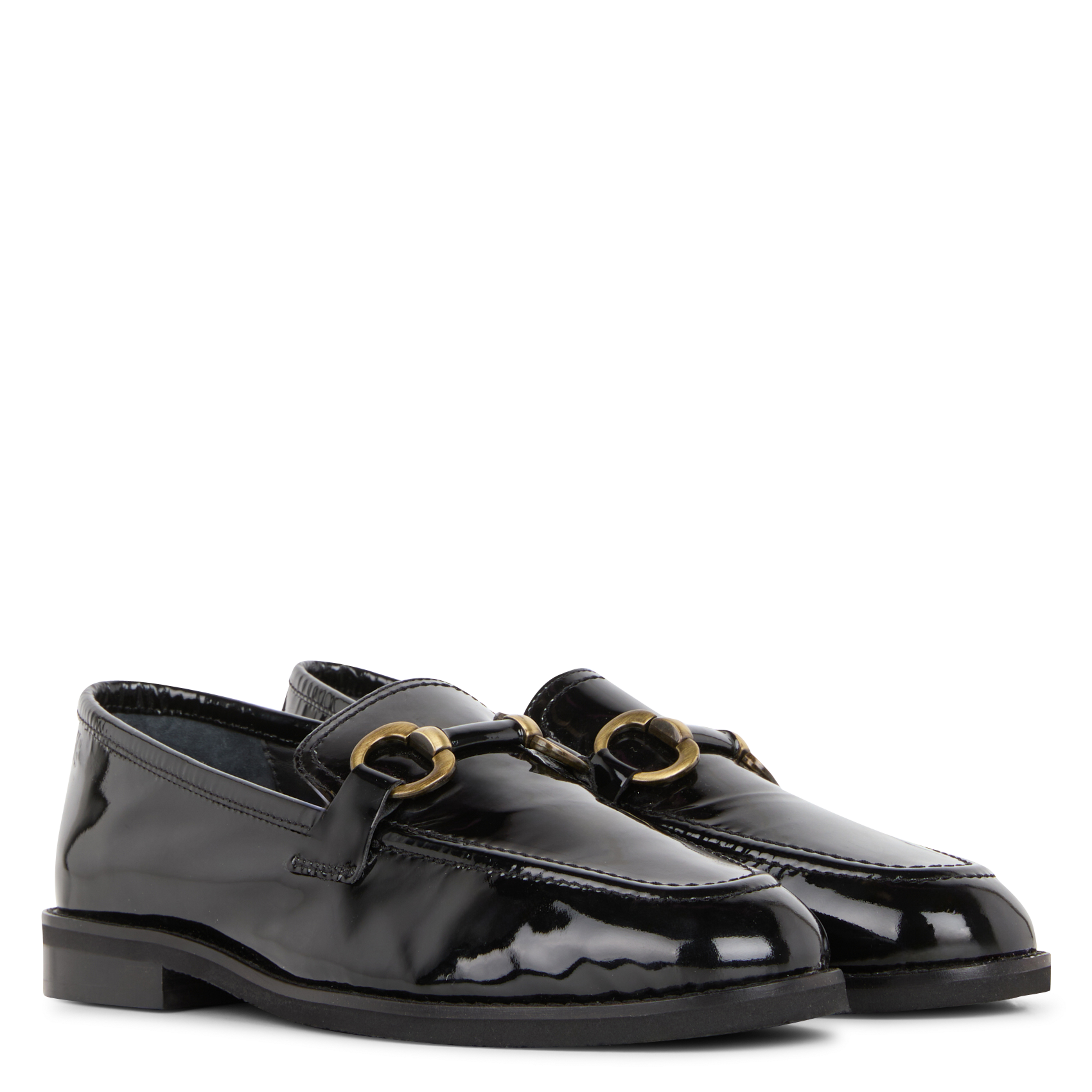 GESSO - Mocassins en cuir vernis | Noir