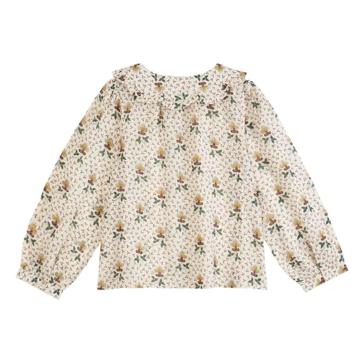 Emile et Ida Blouse Fleurie Col | Ecru
