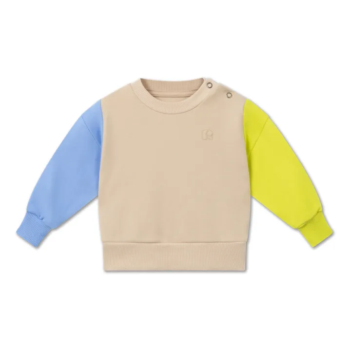 Repose AMS Sweat Coton Bio Colorblock | Beige