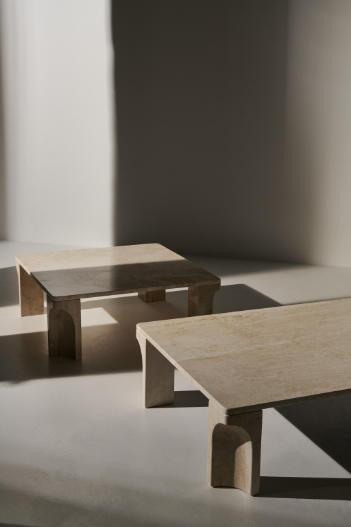 Gubi Doric salontafel 140x80 travertine