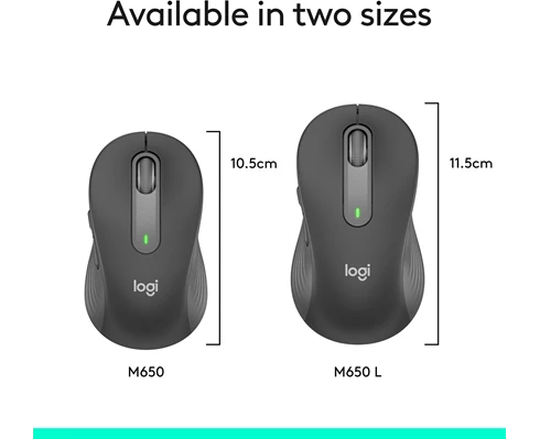 Logitech Signature M650 L Wireless Mouse - Graphite