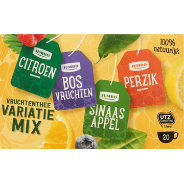 Jumbo Vruchtenthee Variatie Mix 20 Stuks