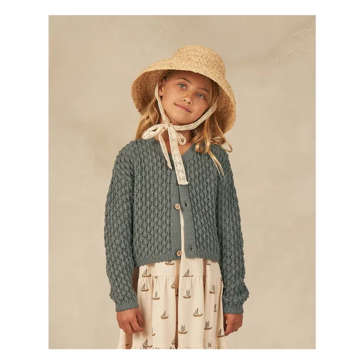 Rylee + Cru Cardigan Ella Crochet | Bleu indigo