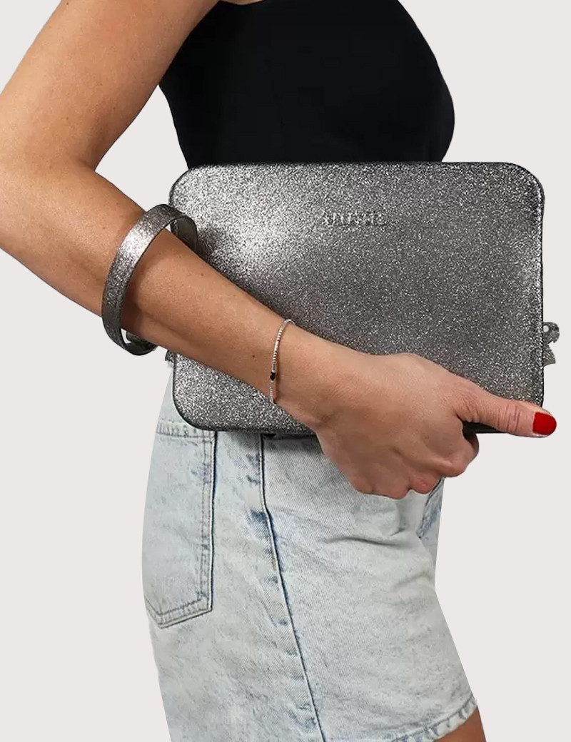 CACATOES POCHETTE GISELA JELLYA GLITTER NOIRE